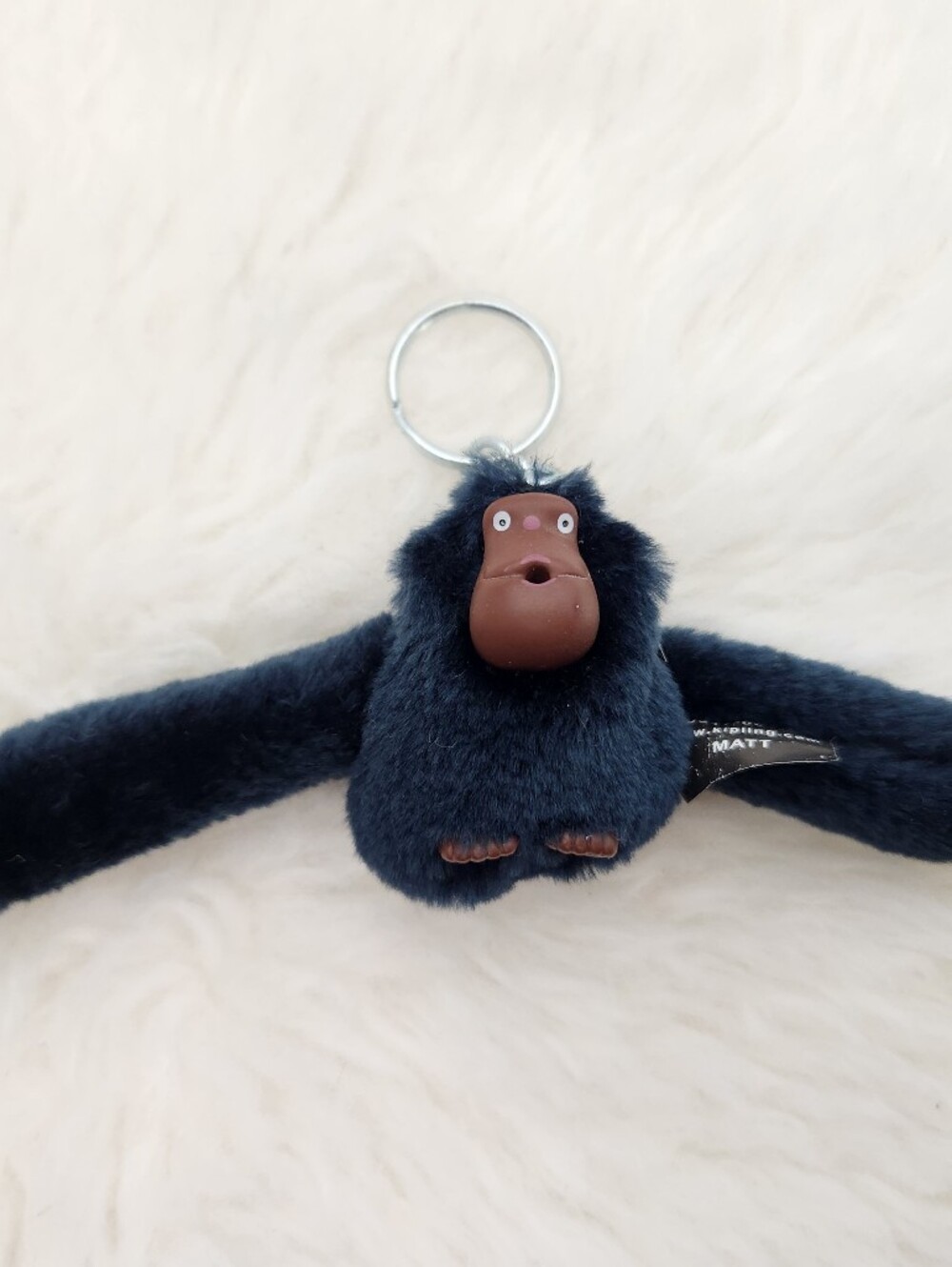 Kipling Blue Gorilla Keychain Plush Matt
